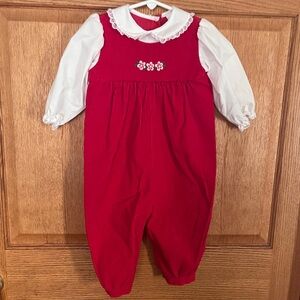 Vintage Alexis red corduroy one piece outfit